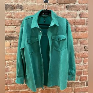 Zara suede button up
